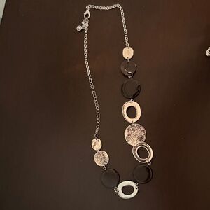Elegant Silver and Black Necklace